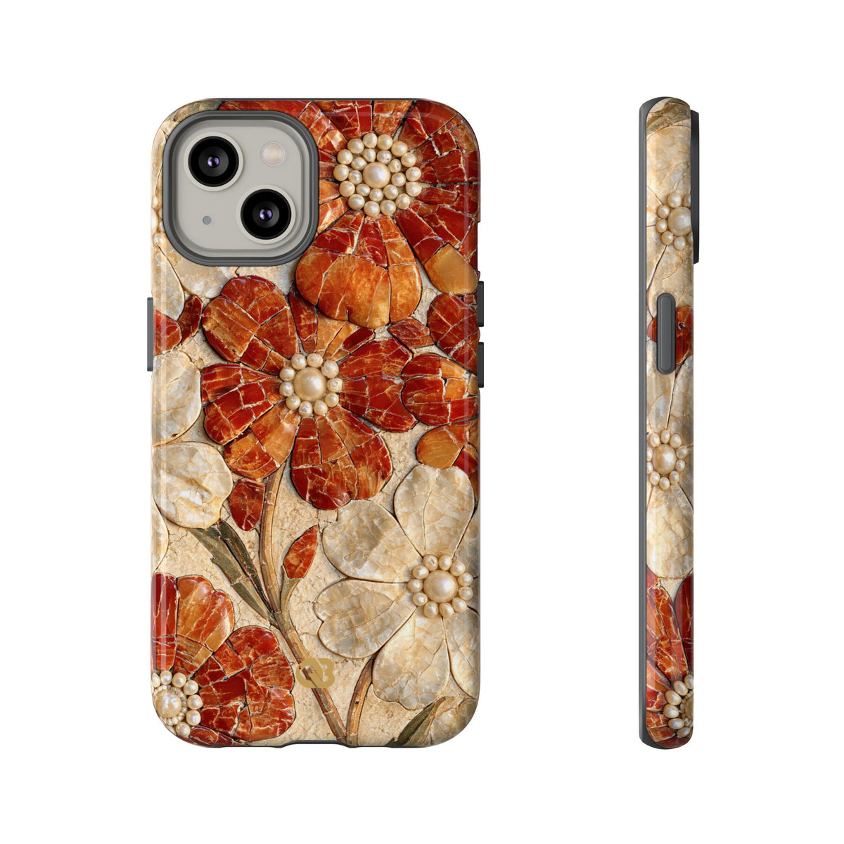 Carnelian Pearl Bloom · Tough Phone Case for iPhone · Orange