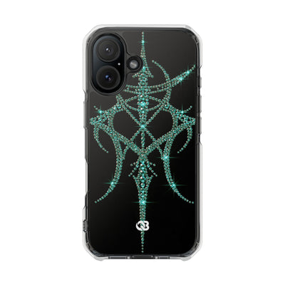 Teal Cyber Sigil · Clear Impact Magnetic Phone Case for iPhone · Teal
