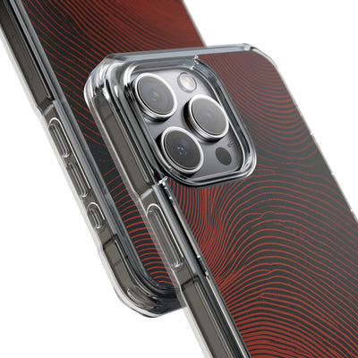 Red Impact MagSafe Phone Case for iPhone - Terracotta Nerve Map