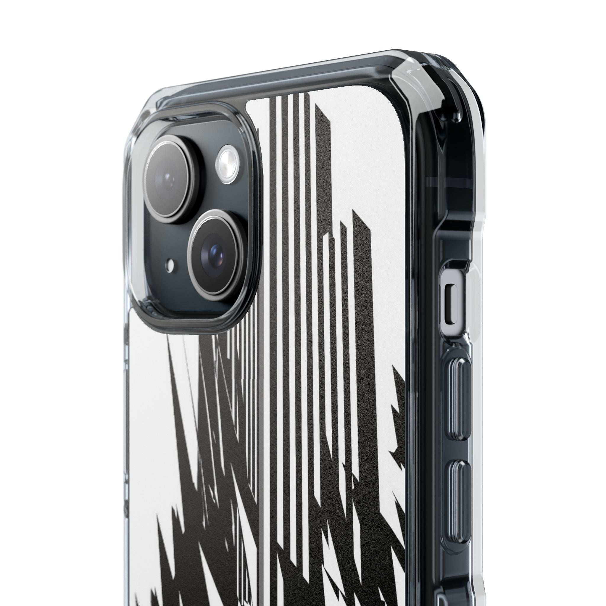 White Impact MagSafe Phone Case for iPhone - Shattered Vector Spire