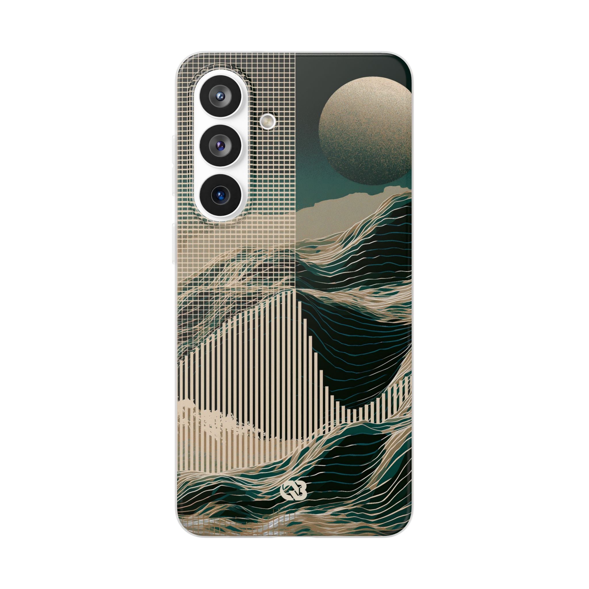Green Lite Phone Case for Samsung - Lunar Moss Topography