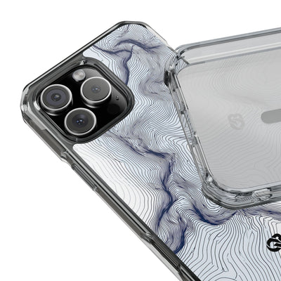 White Impact MagSafe Phone Case for iPhone - Nordic Ridge Topo