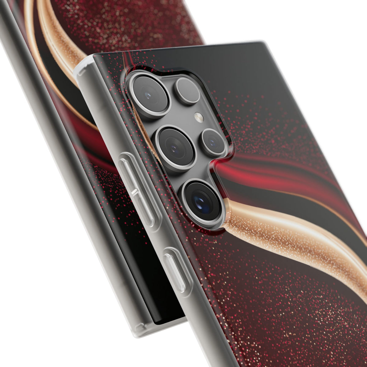 Gilded Crimson Flow · Lite Phone Case for Samsung · Red