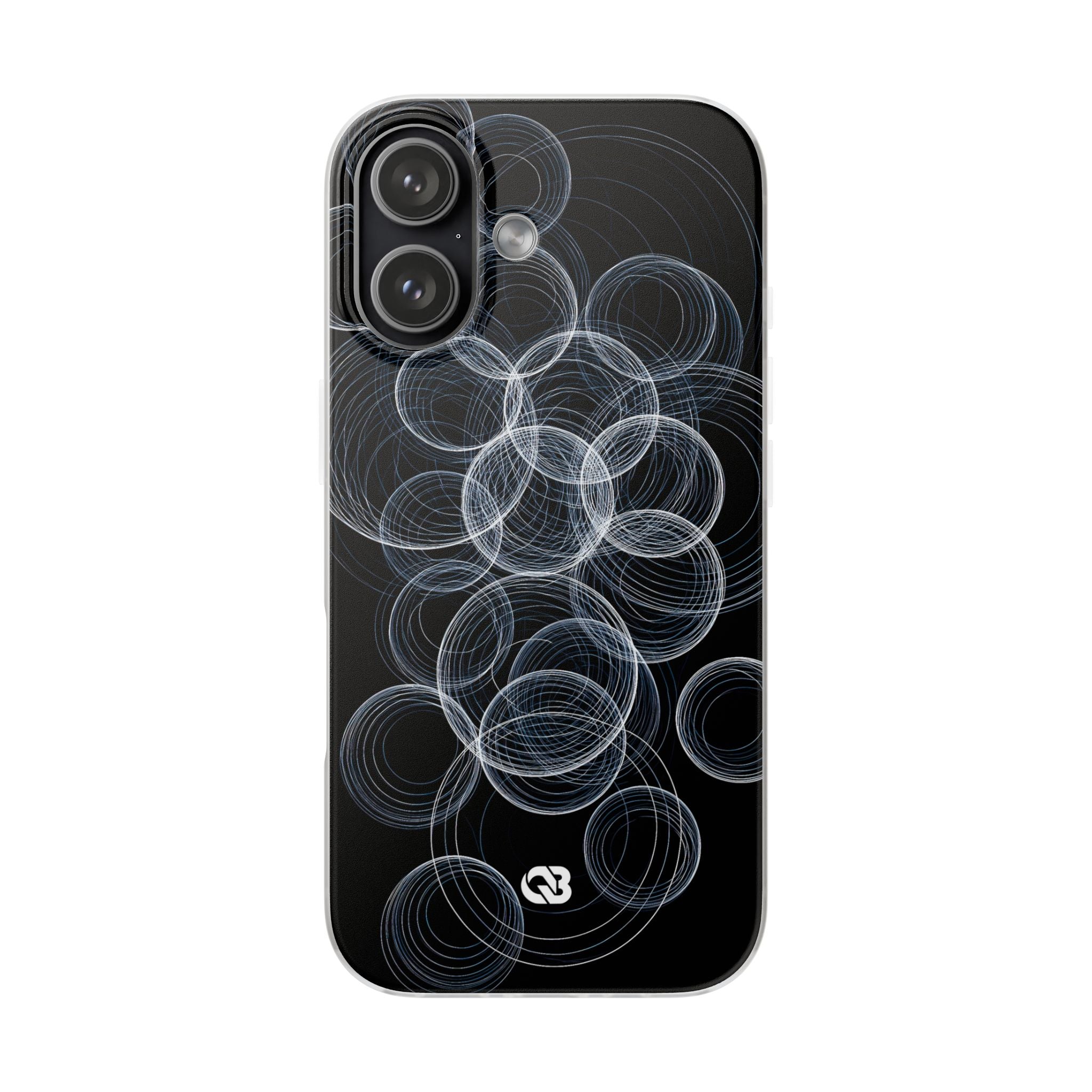 Black Lite Phone Case for iPhone - Frosted Ring Matrix
