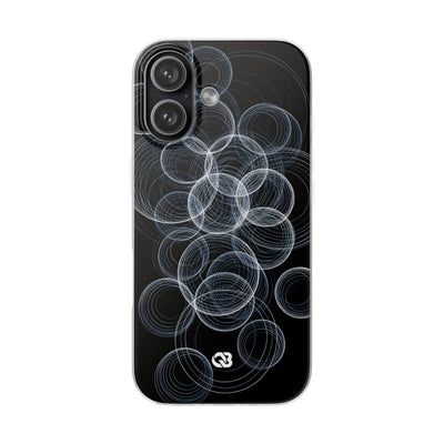 Black Lite Phone Case for iPhone - Frosted Ring Matrix