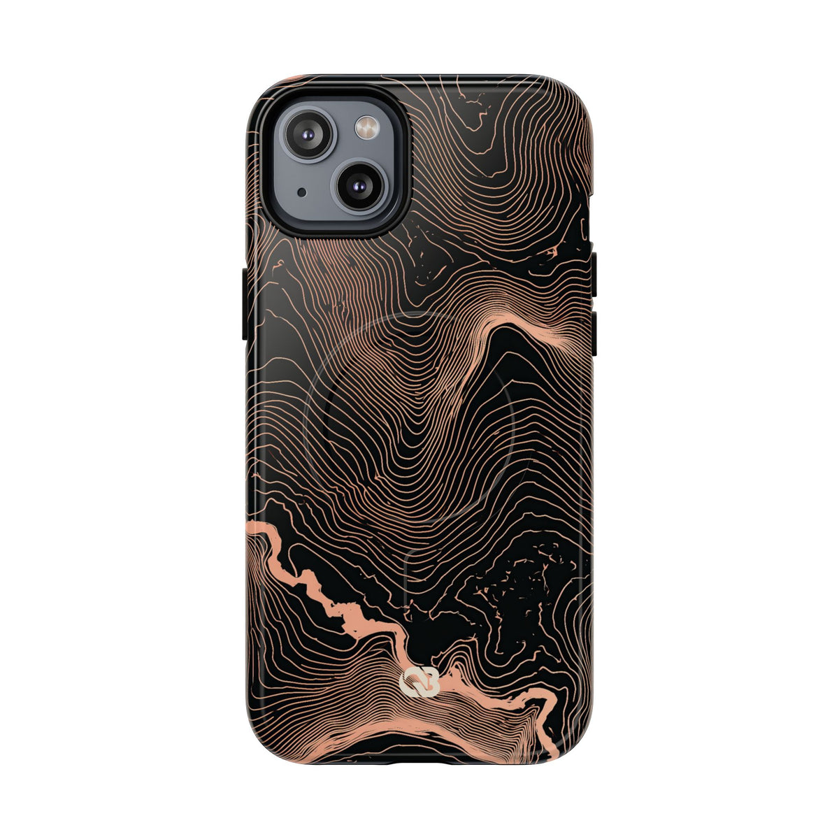 Mesa Elevation Contour · Tough 2.0 Magnetic Phone Case for iPhone · Black