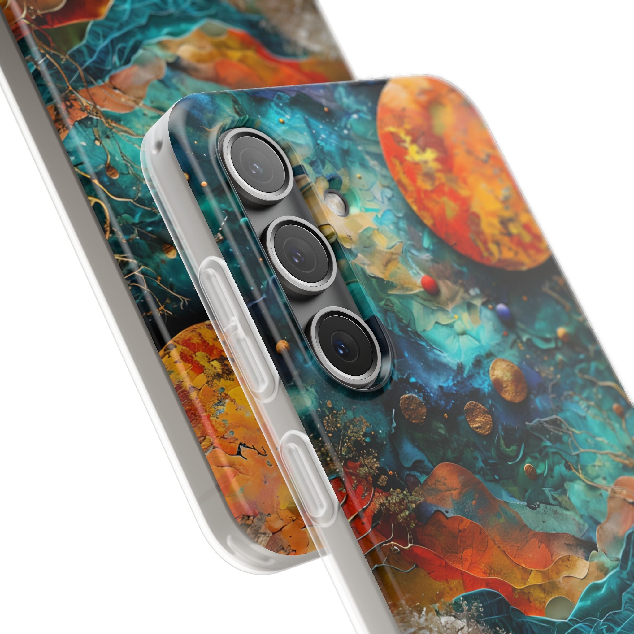Copper Horizon Drift · Soft Phone Case for Samsung