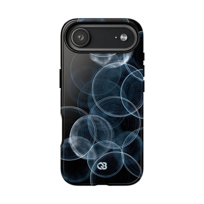 Blue Tough Phone Case for iPhone - Cyan Pulse Ripple