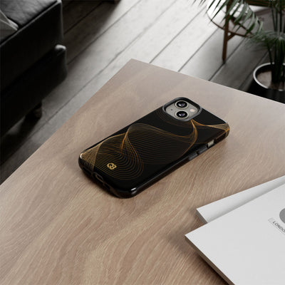 Gold Tough Phone Case for iPhone - Burnished Bronze Helix