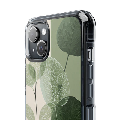 Green Impact MagSafe Phone Case for iPhone - Sage Leaf Skeletals