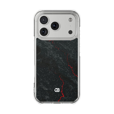 Crimson Rift · Clear Impact Magnetic Phone Case for iPhone ·  Black
