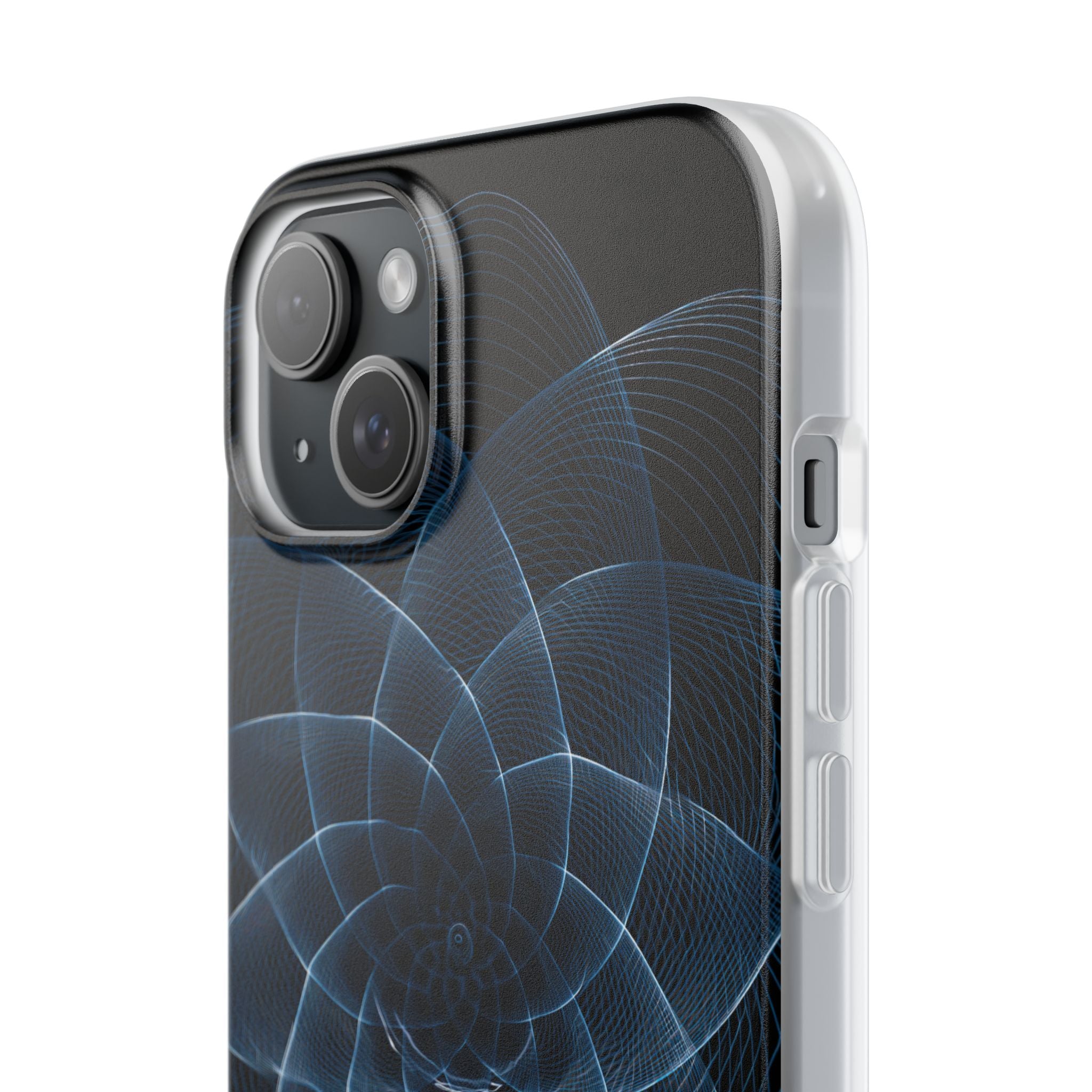 Blue Lite Phone Case for iPhone - Cobalt Geometric Bloom