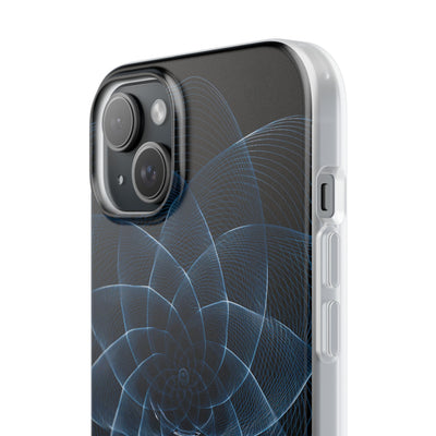 Blue Lite Phone Case for iPhone - Cobalt Geometric Bloom
