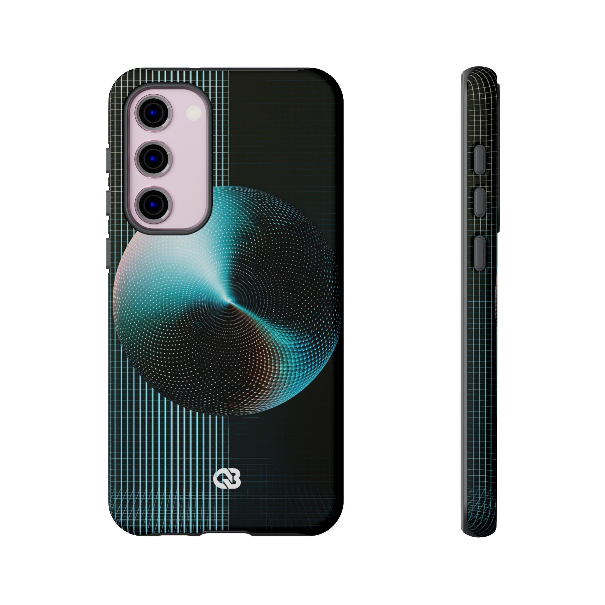 Blue Tough Phone Case for Samsung - Cyan Vector Sphere