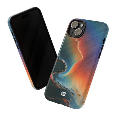 Prismatic Aura Shift · Tough Phone Case for iPhone · Blue