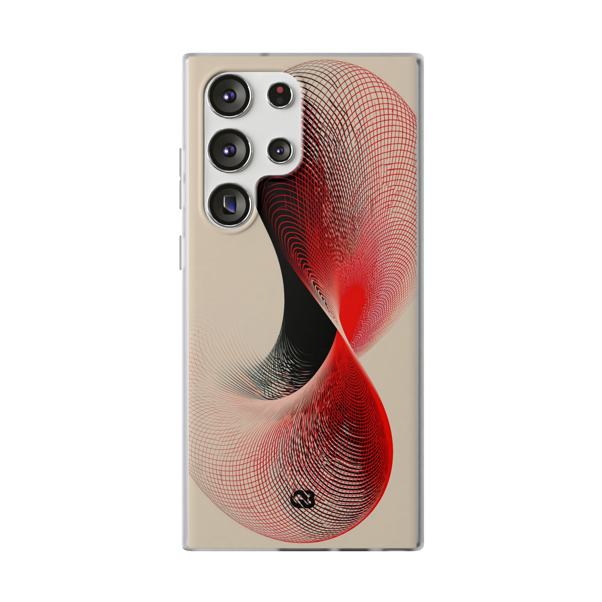 Red Lite Phone Case for Samsung - Scarlet Wireframe Helix