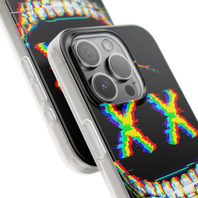 Glitch Grin Distortion · Soft Handyhülle für iPhone