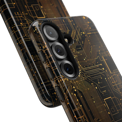 Gold Tough Phone Case for Samsung - Amber Core Mainframe