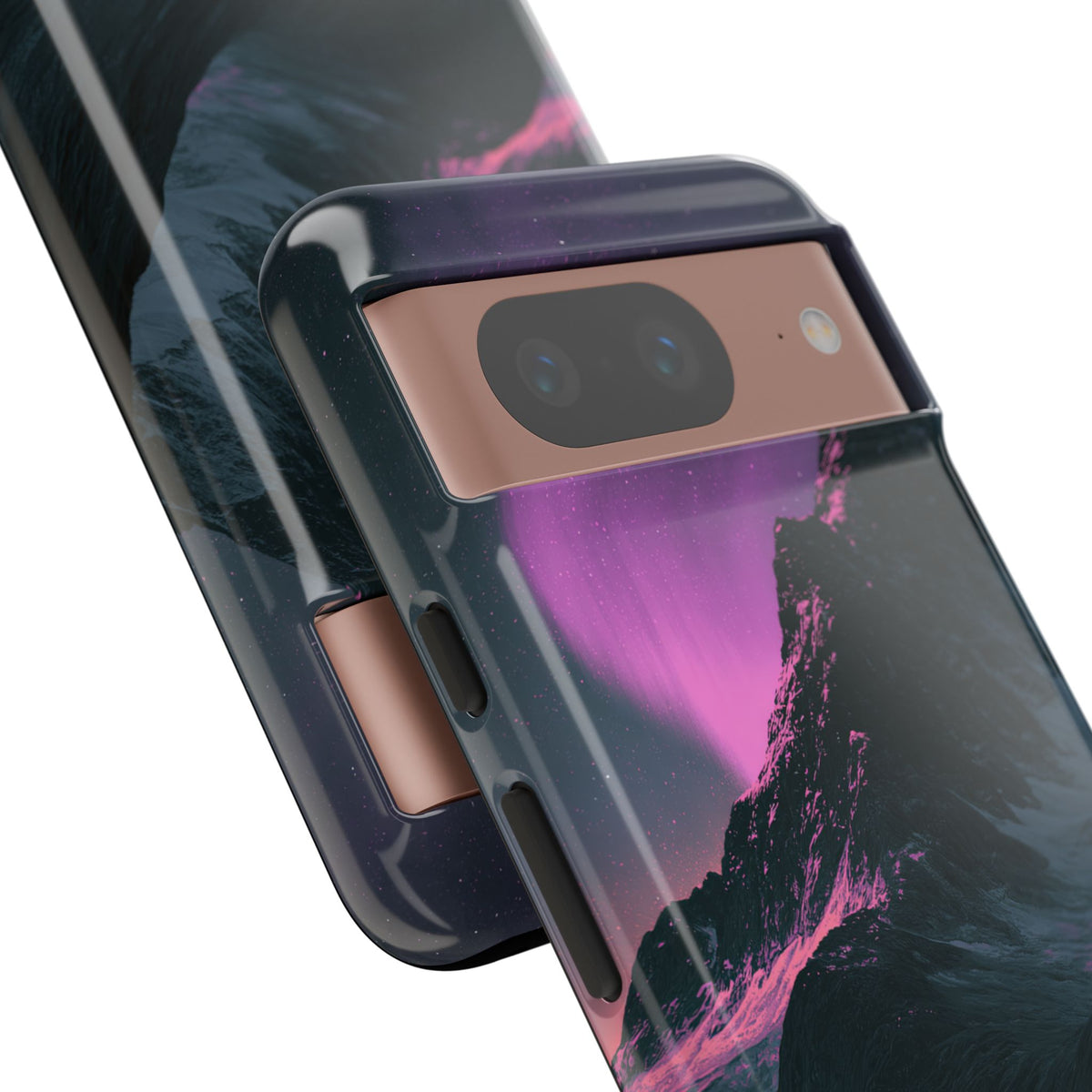 Arctic Aurora Summit · Tough Phone Case for Pixel ·  Black