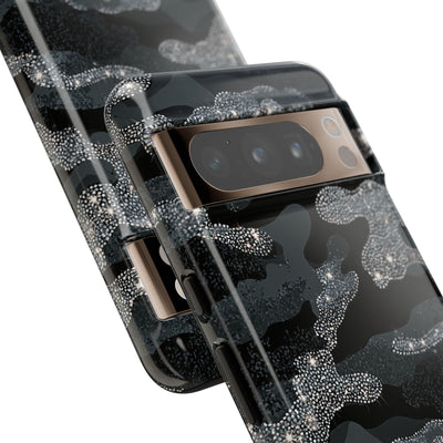Glitter Shadow Camo · Tough Phone Case for Pixel ·  Black
