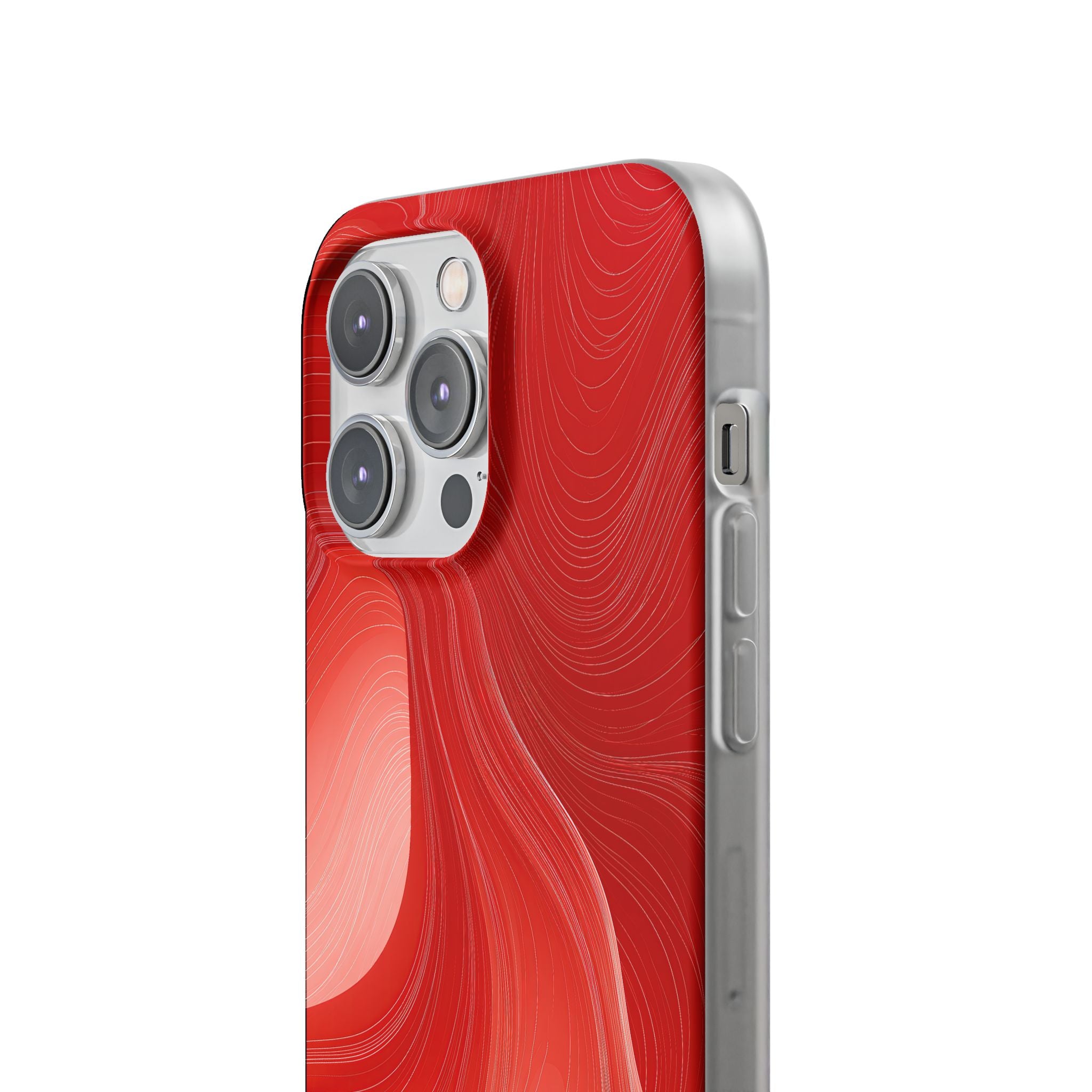 Red Lite Phone Case for iPhone - Crimson Silk Strands