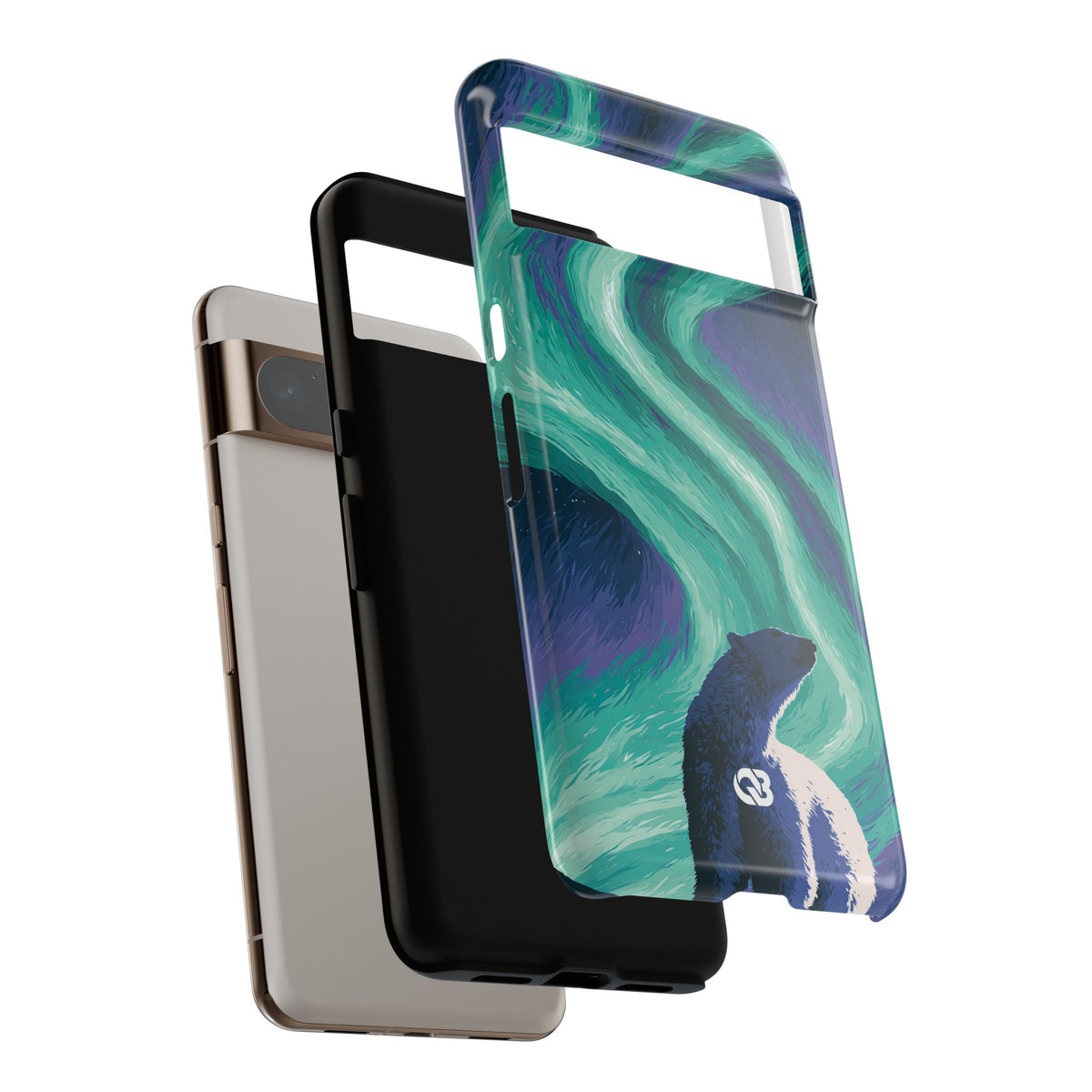 Arctic Aurora Bear · Tough Phone Case for Pixel ·  Teal