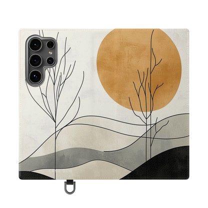Orange Eclipse Trees - Samsung S24 Ultra Case - Wallet