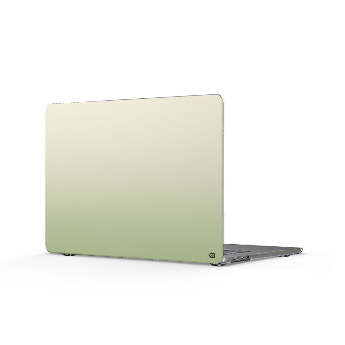 Muted Sage Ombre · Clear Hard Case for MacBook · Green