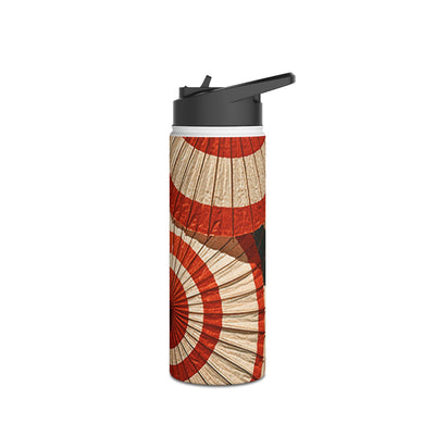 Vermilion Wagasa Motif · Insulated Water Bottle · Red