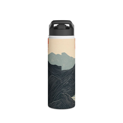 Crimson Ridge Horizon · Insulated Water Bottle · Black