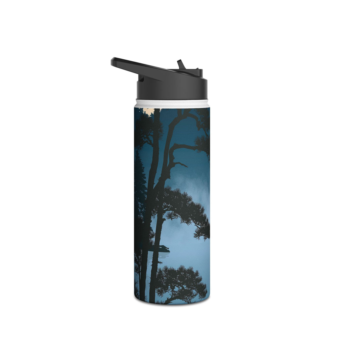 Misty Pine Horizon · Insulated Water Bottle · Teal