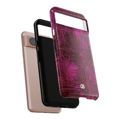 Magenta Circuit Trace · Tough Phone Case for Pixel ·  Pink