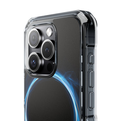 Luminous Corona · Clear Impact Magnetic Phone Case for iPhone · Blue