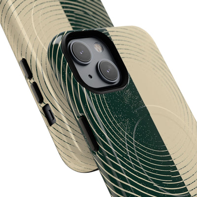 Green Tough 2.0 Magsafe Phone Case for iPhone - Evergreen Split Grain