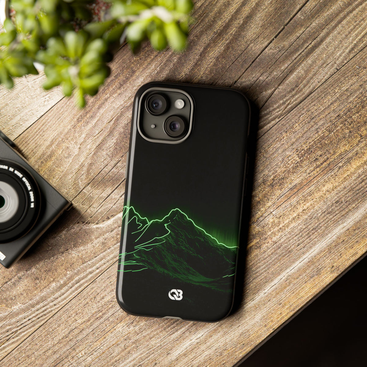 Nordic Mountain Contour · Tough Phone Case for iPhone · Black