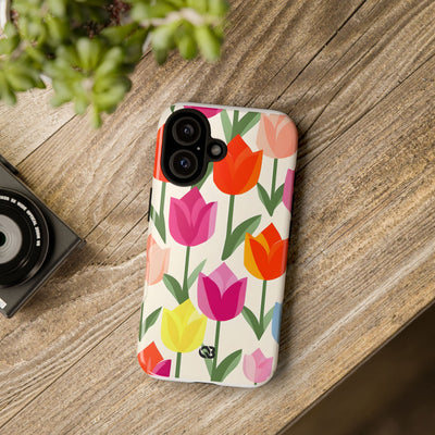 Vibrant Petal Grid · Tough Fundas para teléfono para iPhone