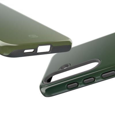 Green Tough Phone Case for Samsung - Shadow Moss Grain
