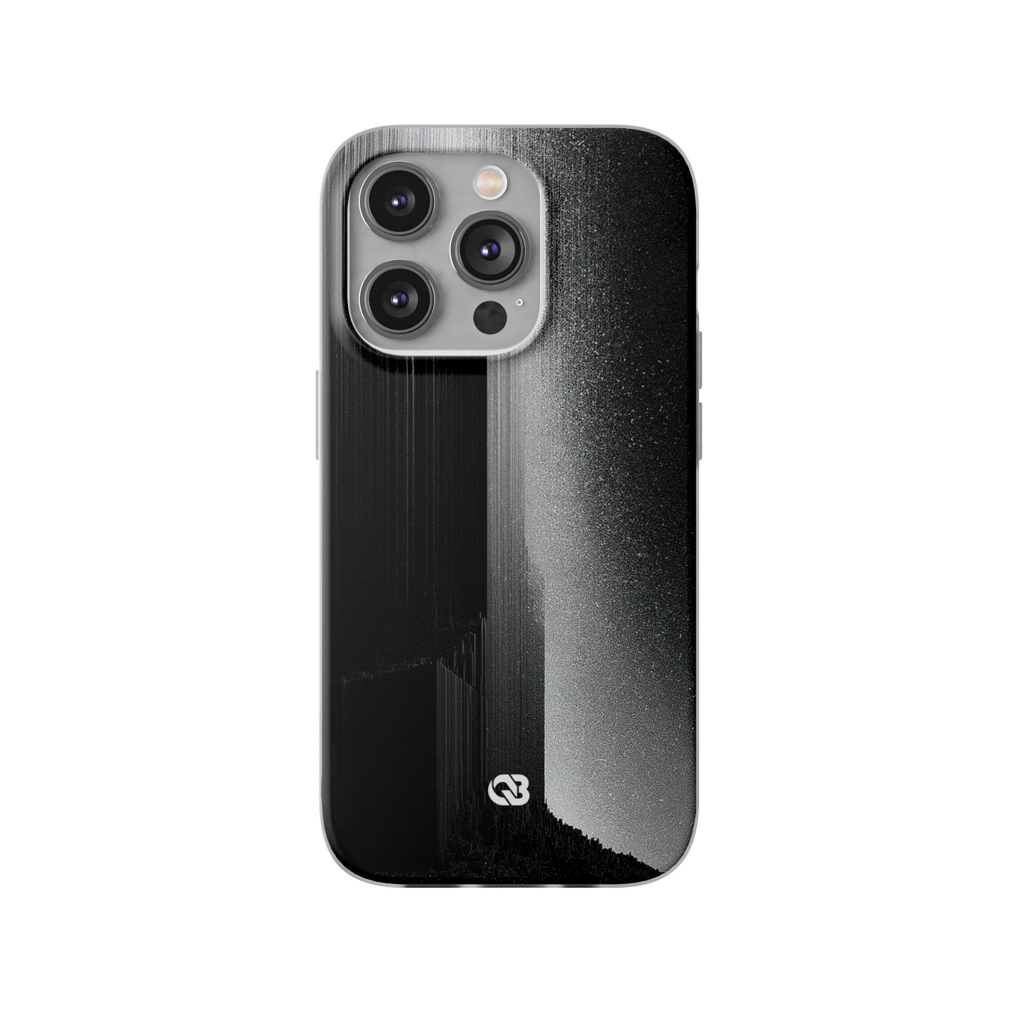 Black Lite Phone Case for iPhone - Brutalist Pixel Monolith