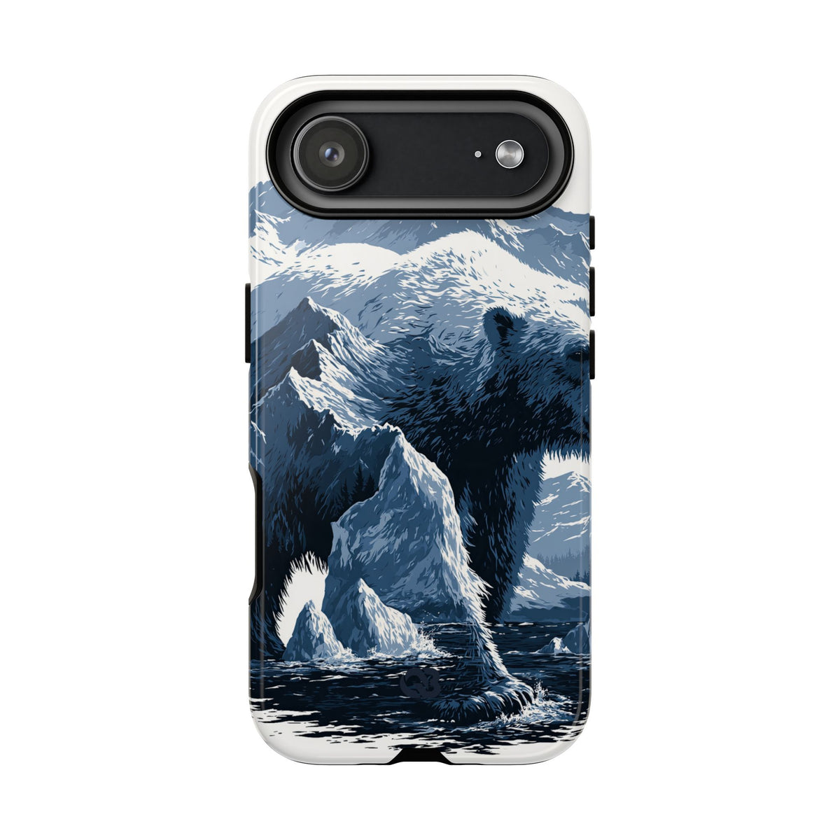 Fjord Summit Bear · Tough Phone Case for iPhone · Blue