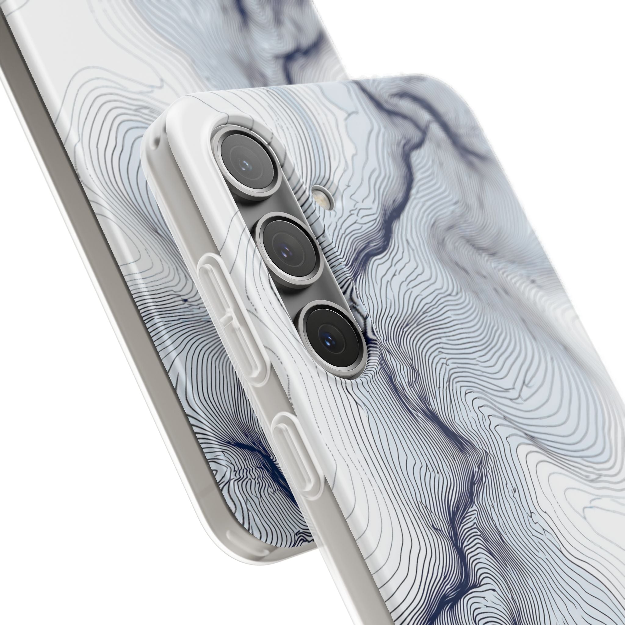 White Lite Phone Case for Samsung - Nordic Ridge Topo