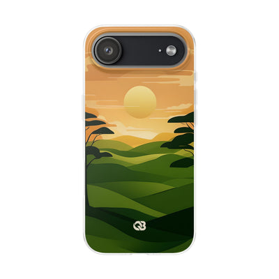 Verdant Horizon Sun · Soft Phone Case for iPhone