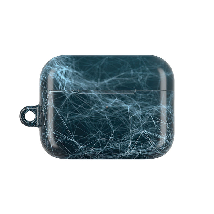 Cyan Lattice Grid · Hard Case for AirPods & AirPods Pro · Teal