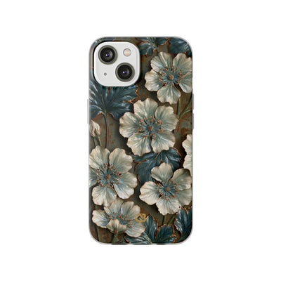 Gilded Blossom Reverie · Lite Phone Case for iPhone ·  Teal