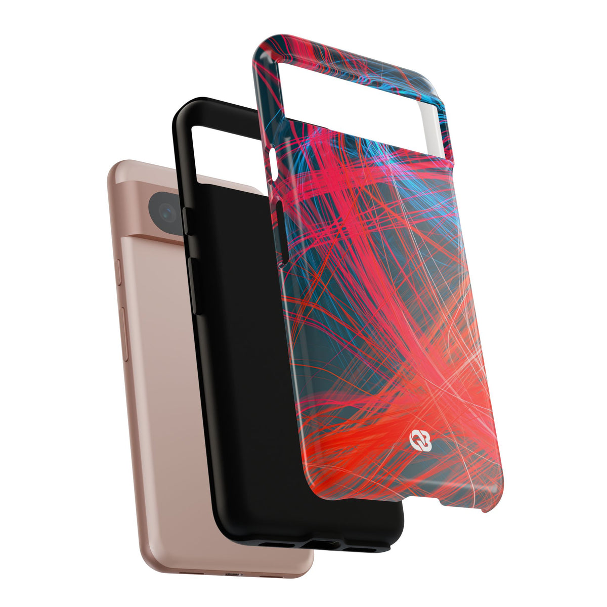 Neon Fiber Stream · Tough Phone Case for Pixel ·  Red
