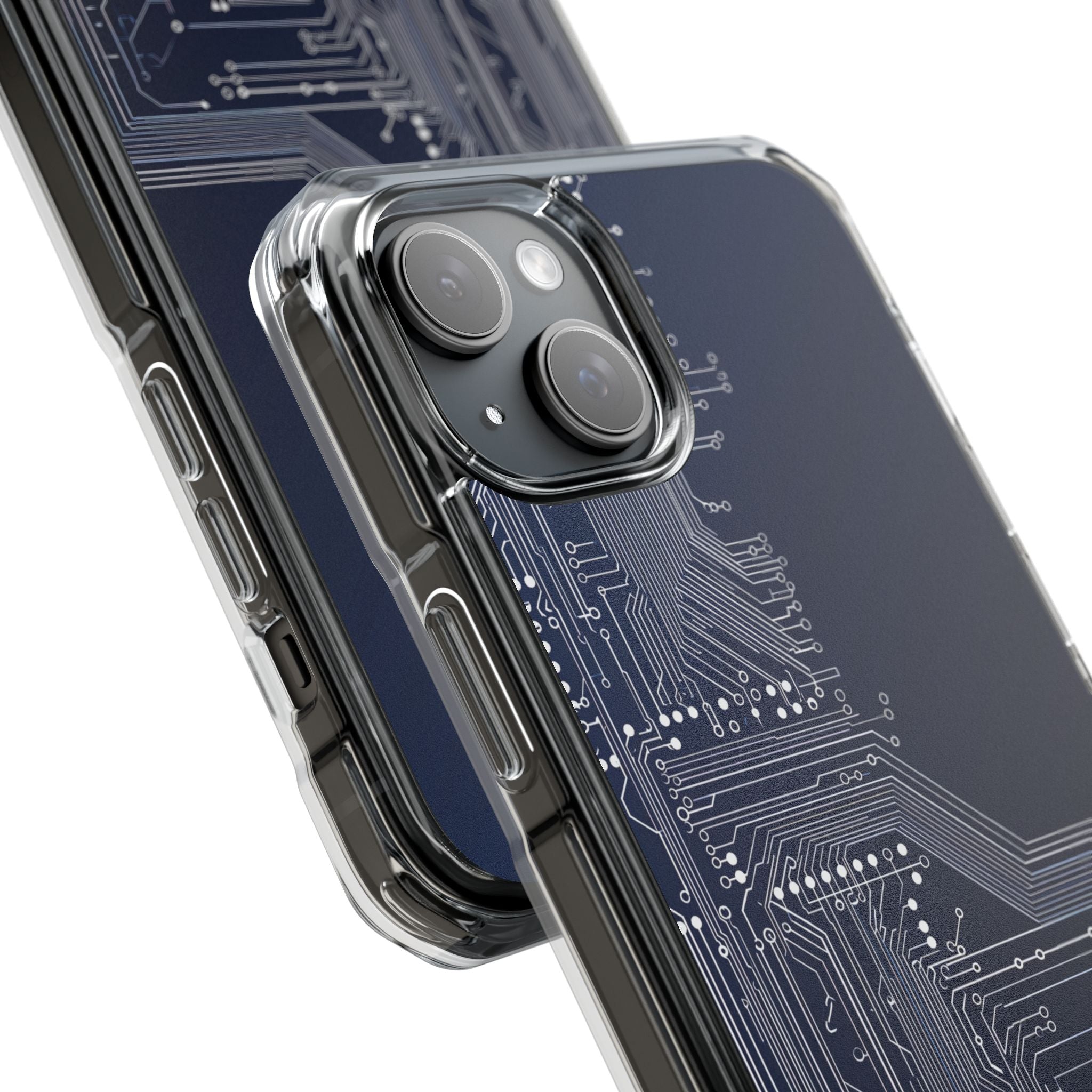 Blue Impact MagSafe Phone Case for iPhone - Cobalt Data Stream