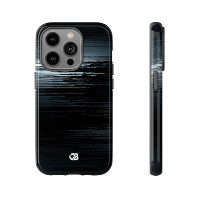 Black Tough Phone Case for iPhone - Frozen Signal Glitch