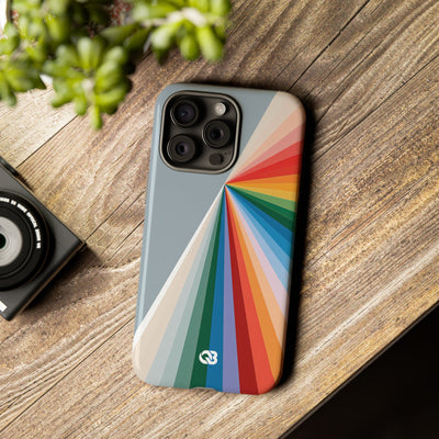 Grey Tough Phone Case for iPhone - Slate Prism Burst