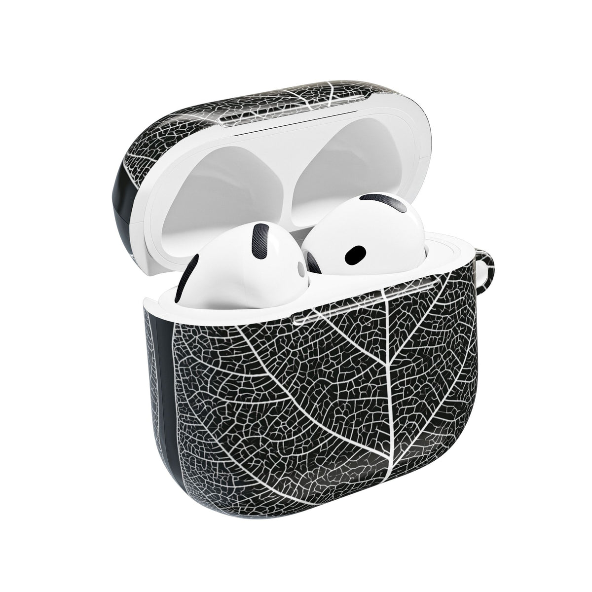 Monochrome Leaf Skeleton · Hard Case for AirPods & AirPods Pro · Black