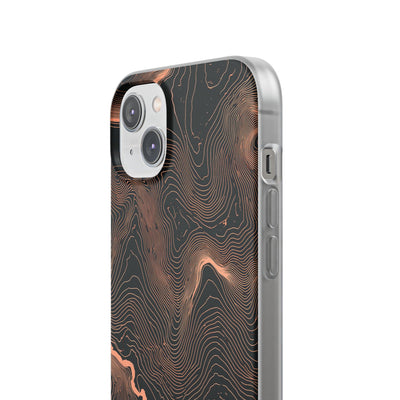 Orange Lite Phone Case for iPhone - Salmon Ridge Topo