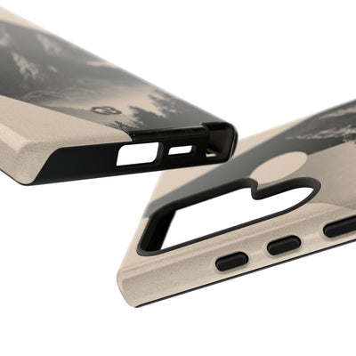 Beige Tough Phone Case for Samsung - Obsidian Summit Parchment